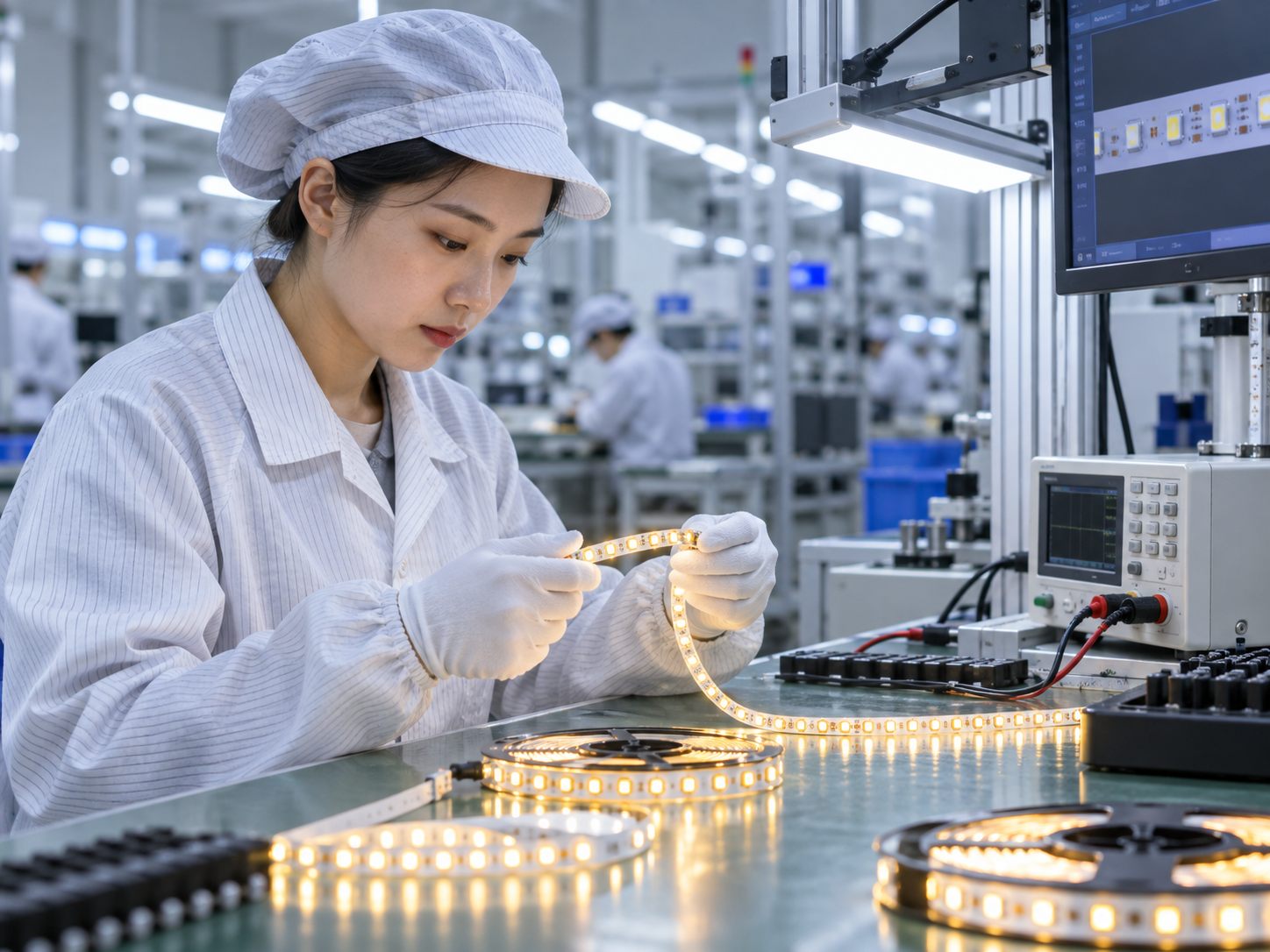 Quality control inspection for LED lighting products